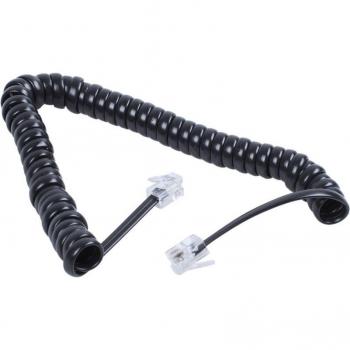Câble noir pour combiné téléphonique RJ9 4P4C