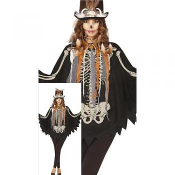 Costume Poncho Scheletro Donna