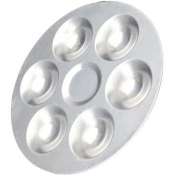 Art Palette Tray for Oil and Watercolor, Aluminium, 6/10 Cells Rectangle/Round