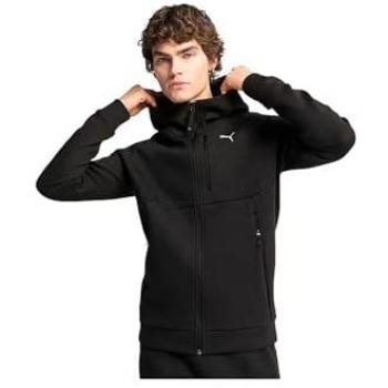 Felpa Puma Tech con Zip e Cappuccio Nero XL
