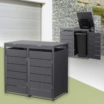Contenedor Resistente 240L para Jardín Antracita