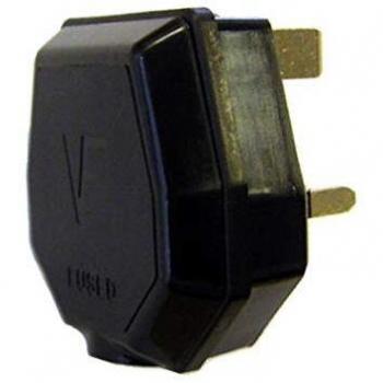 Jegs 13A 3‑Pin Plug (Nylon) – Black 1709JE
