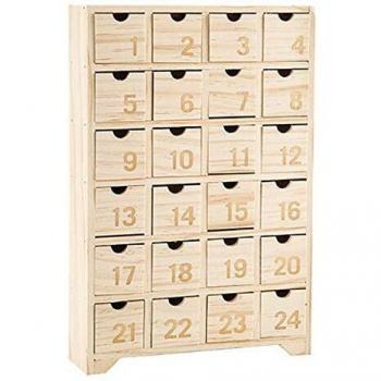 Darice 3D Wooden Advent Calendar – 7.12 × 11 × 2