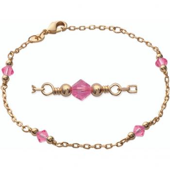 Bracelet Sissi Oro Placcato Rosa Luminoso 4 mm