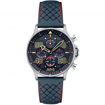 Ceas AVI-8 Hawker Typhoon Coningham Cronograf Cinturino in pelle Cadran blu Quarzo AV-4093-0C