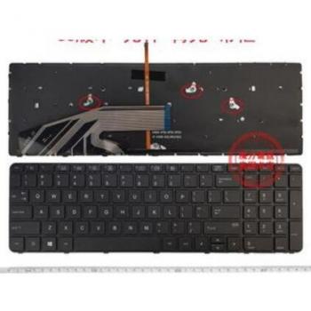 Black Frame HP ProBook Keyboard with Backlight (G3/G4/455) – US Version