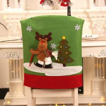 Silla Cubierta Santa Claus y Muñecos de Nieve para la Cocina