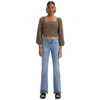 Levi's Pantalones de tiro bajo para mujer A4679-0001 azul