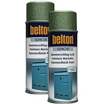 Bombe de peinture Belton Vert martelé 400 ml – Lot de 2 – Séchage rapide