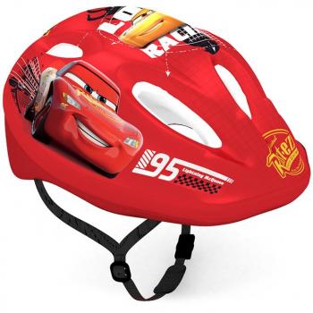 Casque vélo/skate Kids Disney Cars, rouge, bouclier réglable – certification EN 1078