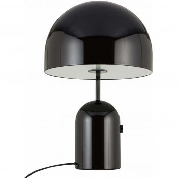 Bell L Tischlicht – schwarz lackiert, 60 cm Höhe, Ø 40 cm, schwarzes Kabel