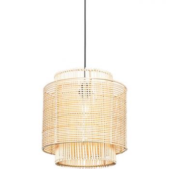 Iluminación colgante tradicional oriental de ratán, medida 34 cm