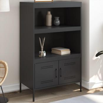 Buffet haut noir 68x39x113 cm acier (VidaXL)