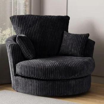 Black SquareBoxx Swivel Lounge Chair – Lennox Edition