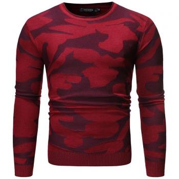 Autumn Winter Men's Camouflage Sweater