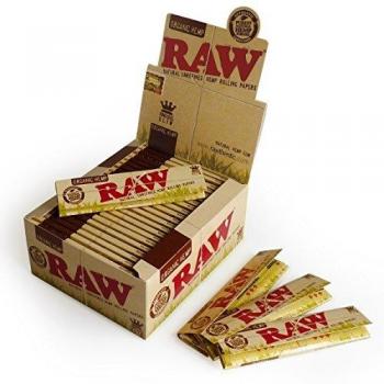 RAW 1.25” Hemp Roll‑Up Papers – Unbleached, Organic – 4 Pack Set