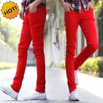 Camisa de Pierna Ajustada Rojo 27-34