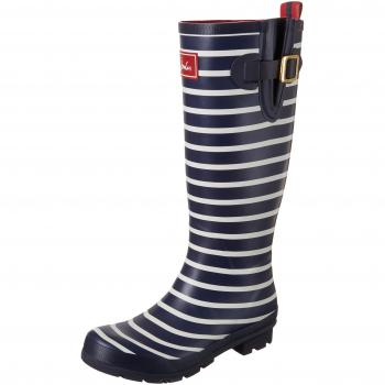 Damen Gummistiefel T_Wellyprint von Joules, Blau (French Navy Stripe), 36 EU