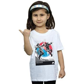 White Aquaman vs Black Manta T‑Shirt for Kids (12‑13)
