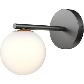 Gama Wall Light Black Glass Globe by SIGMA