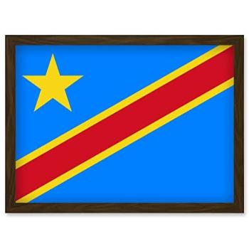 Brown Artery8 Style Congo National Flag A4 Artwork