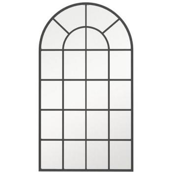 Miroir mural style verrière classique chic en métal noir