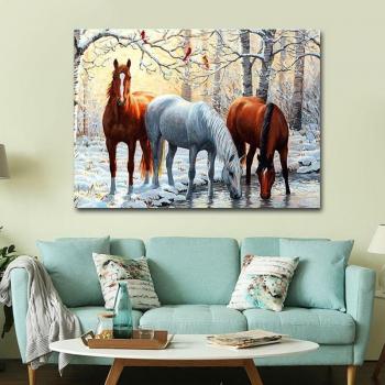 Diseño de Caballo Nevado en Mosaico