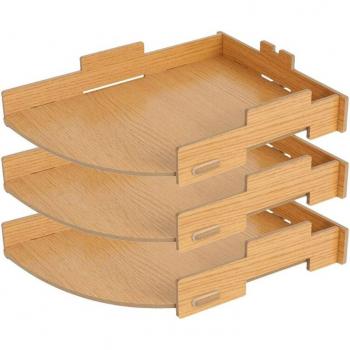 Organizador de papelería de madera
