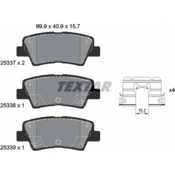TEXTAR Remblokset Achterzijde 2533709