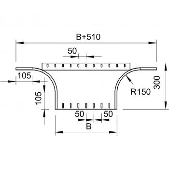 OBO Bettermann Kabelrinnen-Anbau-Connector RAAU 650 VA4301, runde Variante (EAN: 4012196256938)