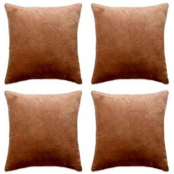 VidaXL 4X Fodere Cuscini in Velours 40x40 cm Beige Copri Cuscino Copricuscino