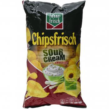 Funny-Frisch Chipsfrisch Sour Cream & Wild Onion, 10er Pack (10 x 175 g)