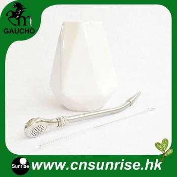 Diamond Ceramic Yerba Mate Set with Cleaning Brush