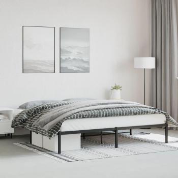 VidaXL Bettrahmen Schwarz 200x200 cm