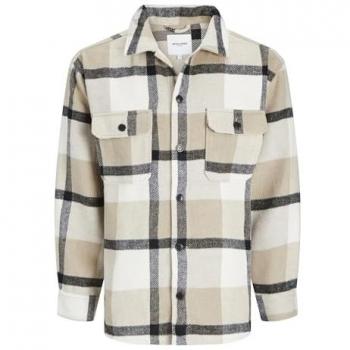 Camicia Jack & Jones Beige Overshirt Uomo