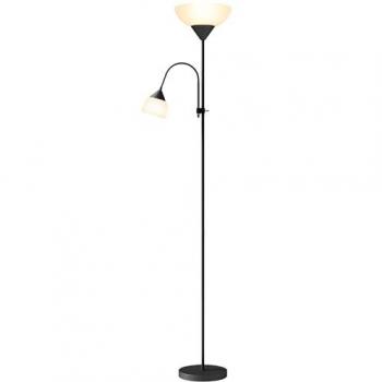 Adjustable Dual‑LED Floor Lamp for Living Room – Black Version