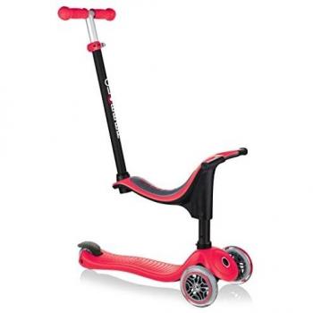 GLOBBER Monopattino 3 Ruote Sedile per Bambini Rosso
