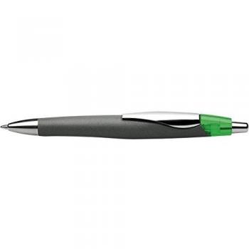 Schneider Pulse Ballpoint Pen, Druckmechanik, M, grüne Tinte, anthrazit