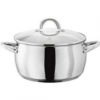 Judge Classic Stainless Steel Casserole, 24cm, 4.5L with Glass Lid