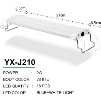 Lampe LED blanche et bleue ajustable 21–45 cm pour aquariums