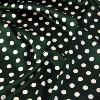 42.5 Wide Polka Dot Silk Stretch Satin Dress Material