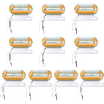 Feu de marqueur latéral 24V, 10 pièces, 12 LED, 3 modes