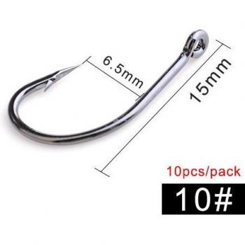 Hameçons Jig Haute Résistance 10 pièces