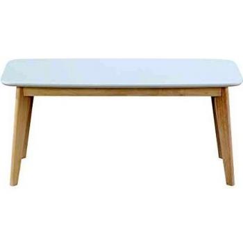 Banc Leena en Bois Clair et Blanc 100 cm