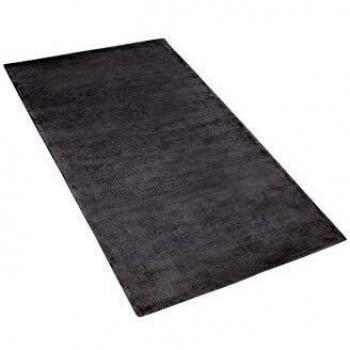 Skandinavischer Teppich Dunkelgrau Viskose 80x150 cm Kurzflor