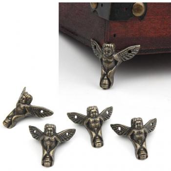 Antique Bronze Angel Corner Protectors for Wooden Boxes