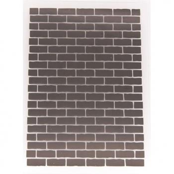 Plastic Brick Pattern Embossing Template for Albums, 14.8cm x 10.5cm, 1 Piece