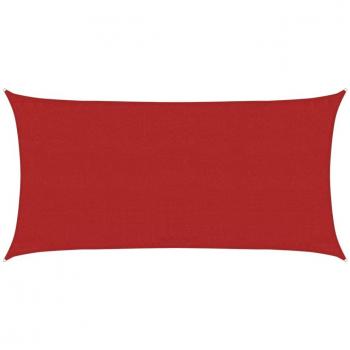 Sail Parasol 160g/m² Rojo 3x6 m en HDPE (vidaXL)