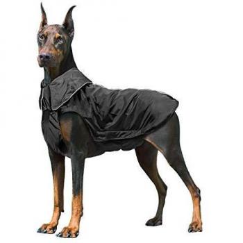 IREENUO Dog Rain Jacket with Reflective Strips