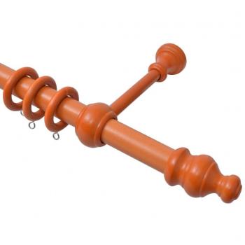 Set Asta Tenda a 2 Pezzi, Legno di Ciliegio, vidaXL
